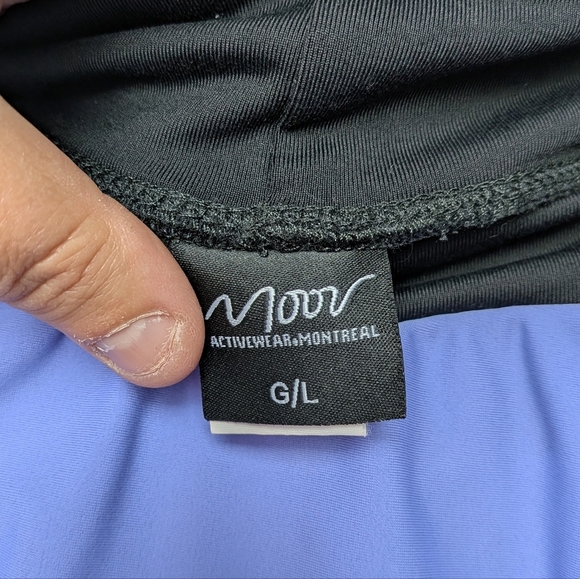 MOOV Activewear Montréal Made In Québec Skort Size Large Lilac And Black - Picture 4 of 8